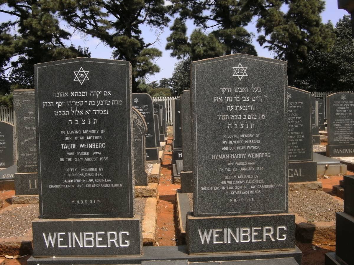WEINBERG Hyman Harry -1954 &amp; Taube -1969