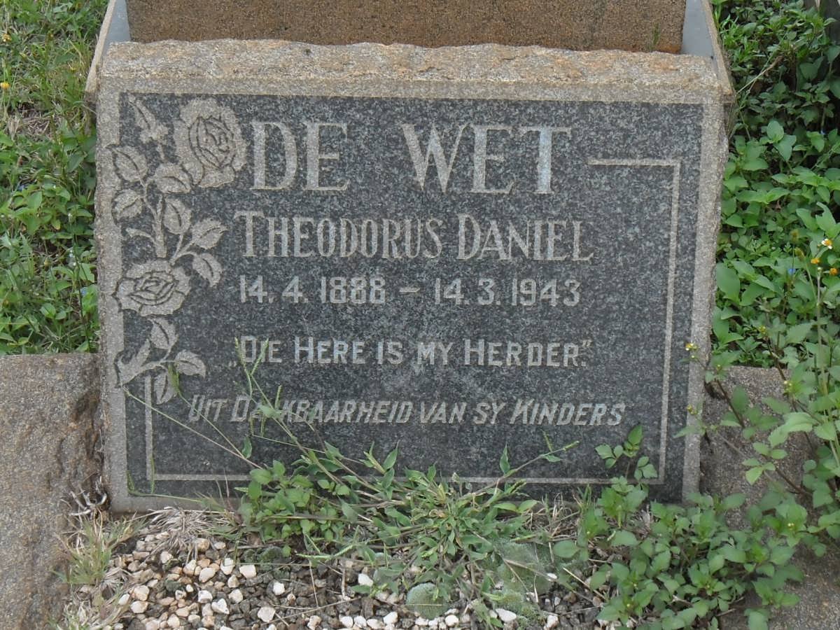 WET Theodorus Daniel, de 1888-1943