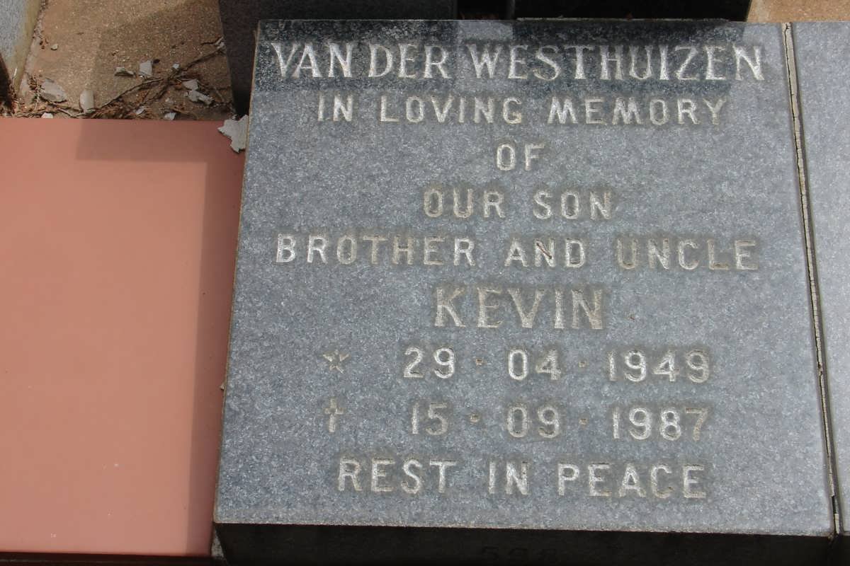 WESTHUIZEN Kevin, van der 1949-1987