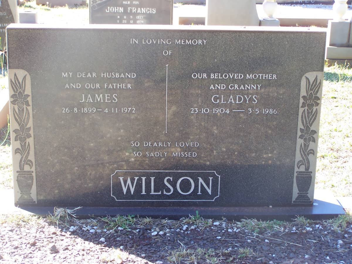 WILSON James 1899-1972 &amp; Gladys 1904-1986