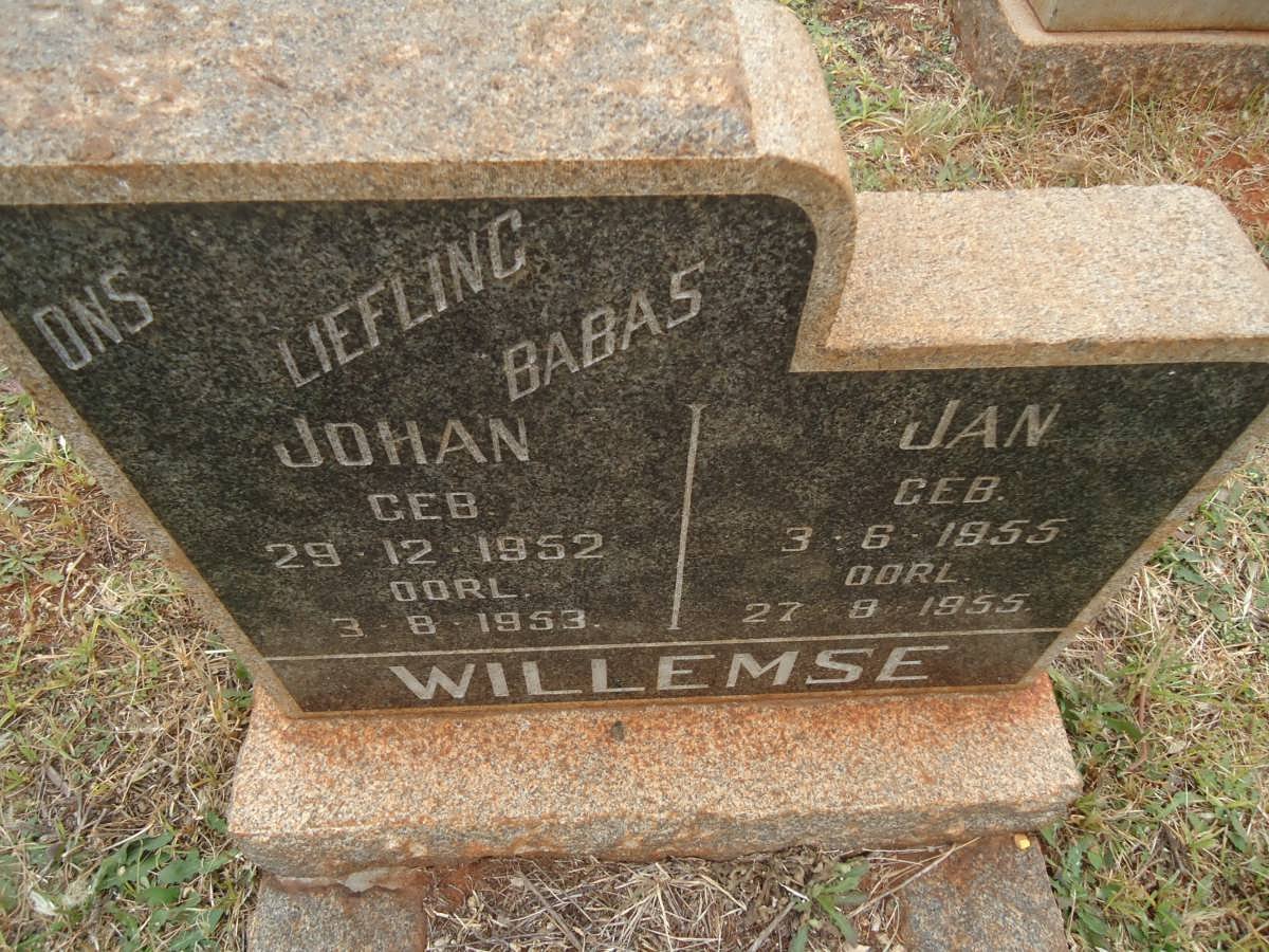 WILLEMSE Johan 1952-1953 :: WILLEMSE Jan 1955-1955