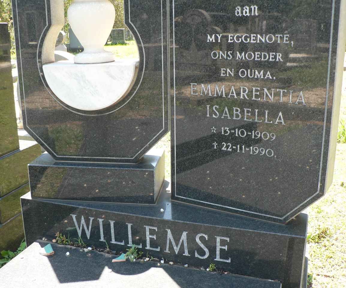 WILLEMSE Emmarentia Isabella 1909-1990
