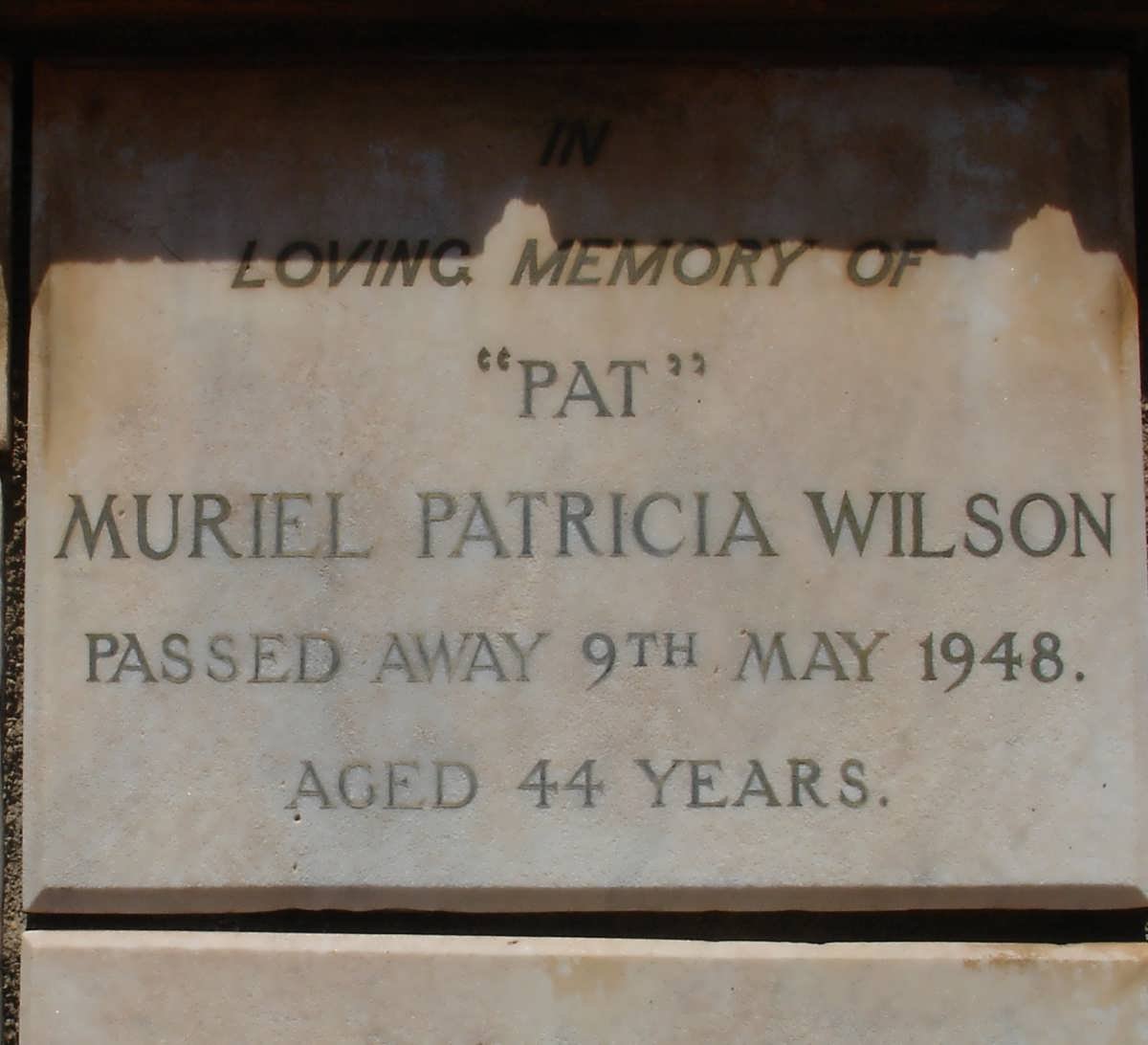 WILSON Muriel Patricia -1948