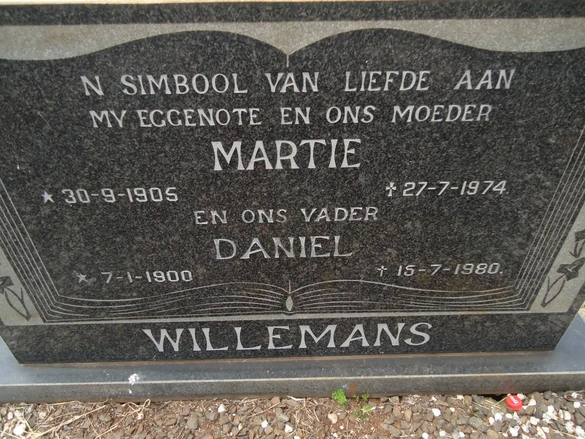 WILLEMANS Daniel 1900-1980 &amp; Martie 1905-1974