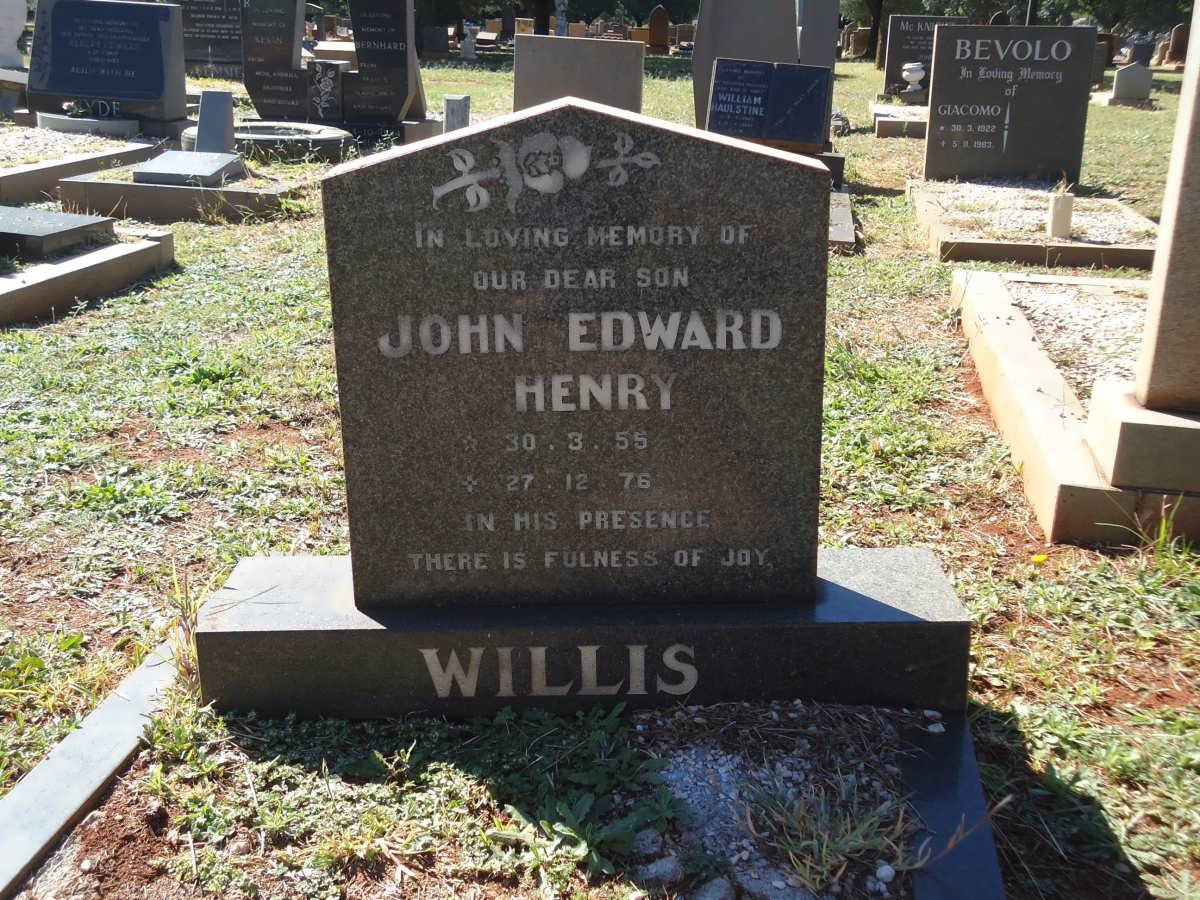 WILLIS John Edward Henry 1955-1976