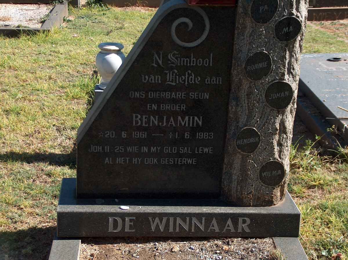 WINNAAR Benjamin, de 1961-1983