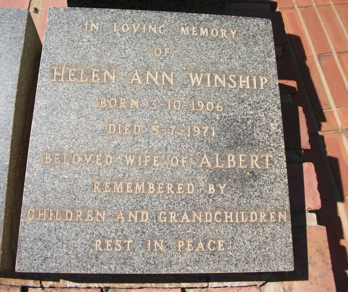 WINSHIP Helen Ann 1906-1971
