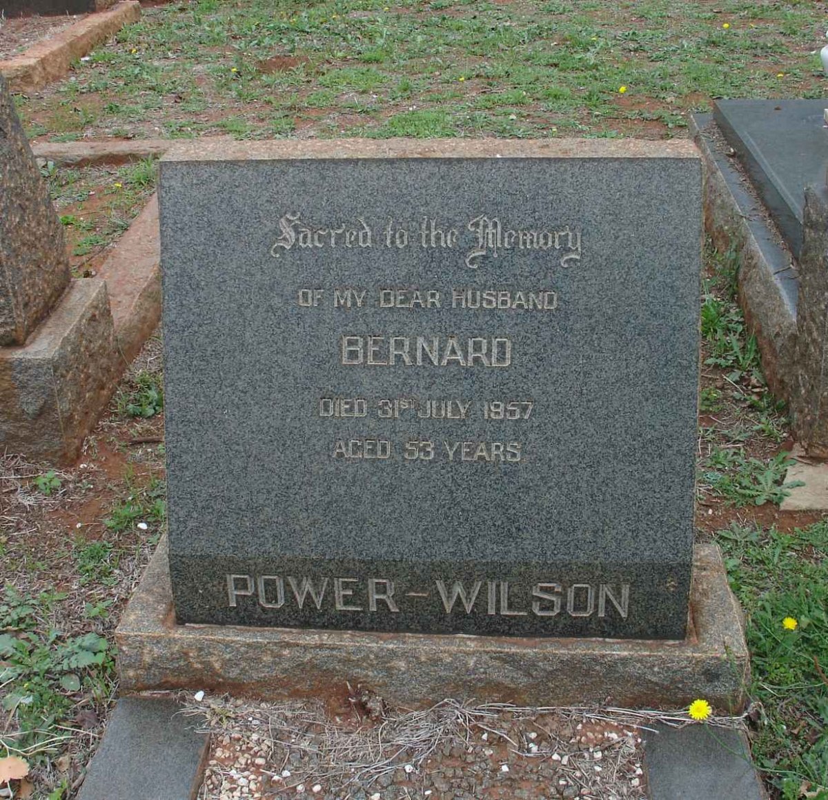 WILSON Bernard, Power -1957