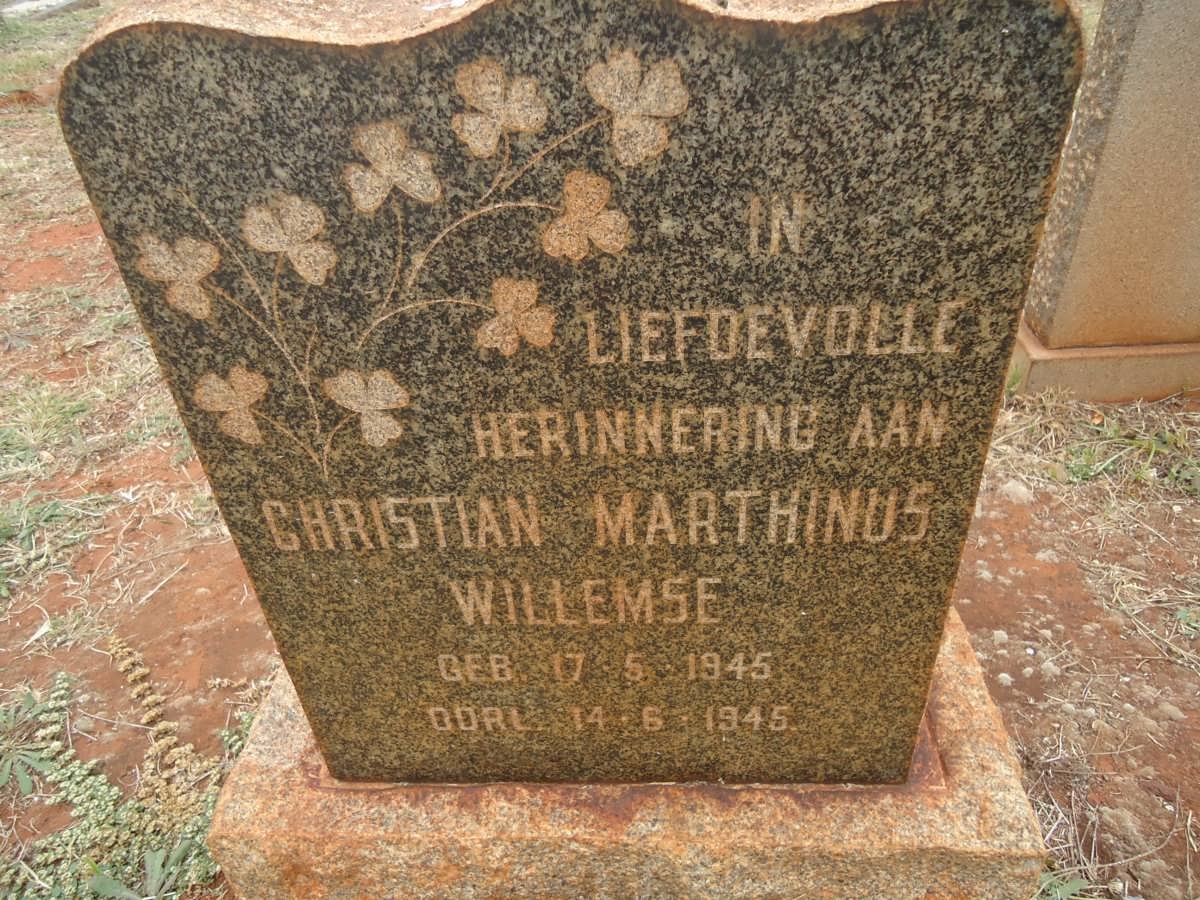 WILLEMSE Christian Marthinus 1945-1945