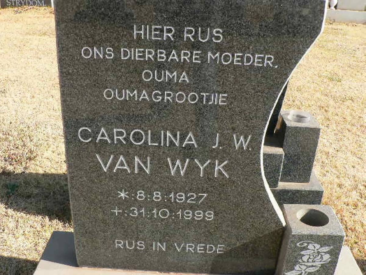 WYK Carolina J.W., van 1927-1999