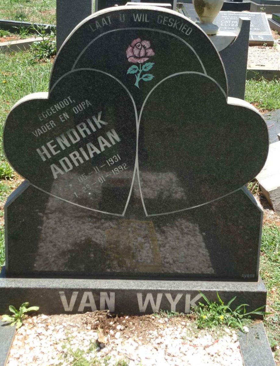 WYK Hendrik Adriaan, Van1931-1992