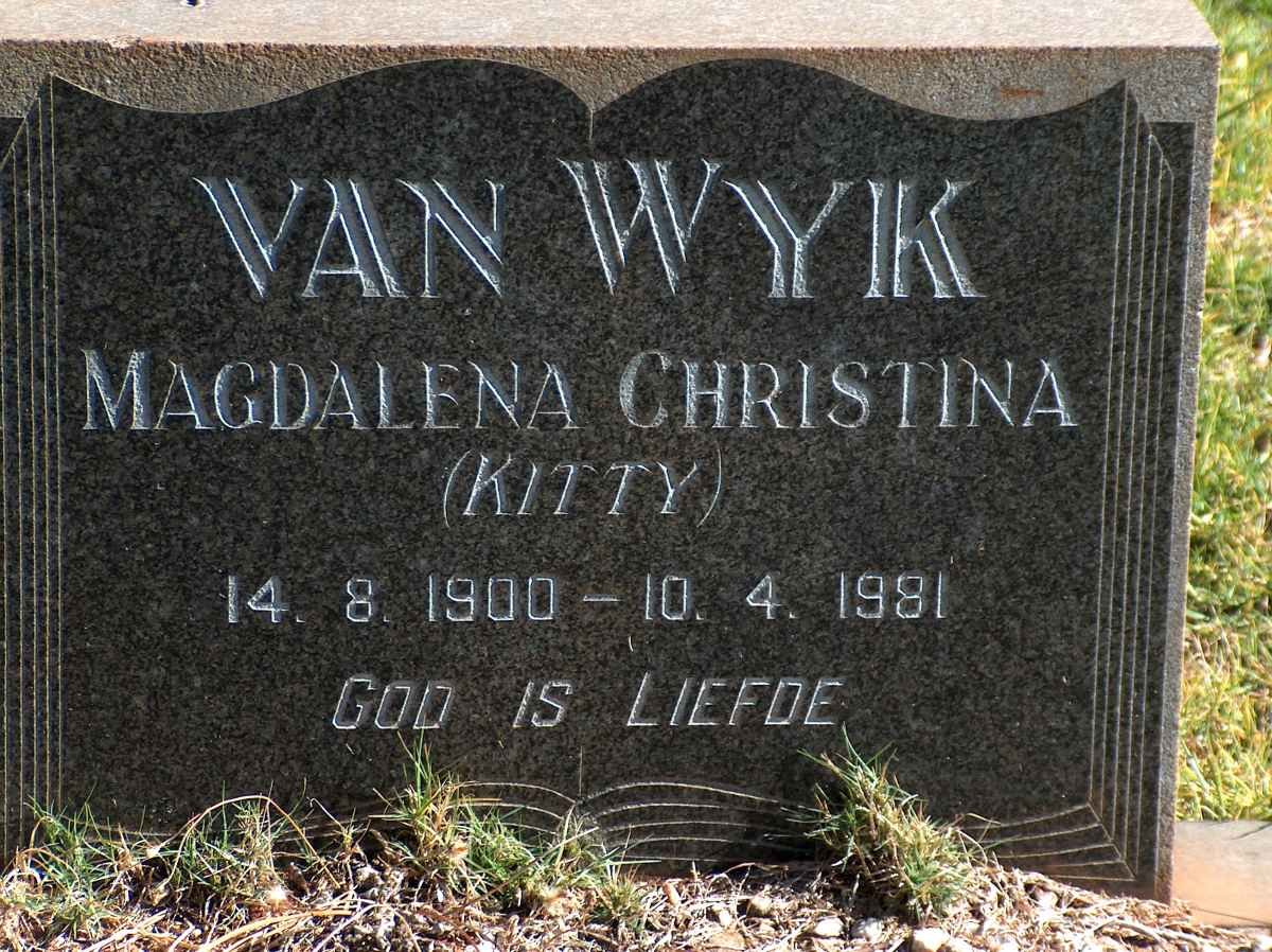 WYK Magdalena Christina, van 1900-1981
