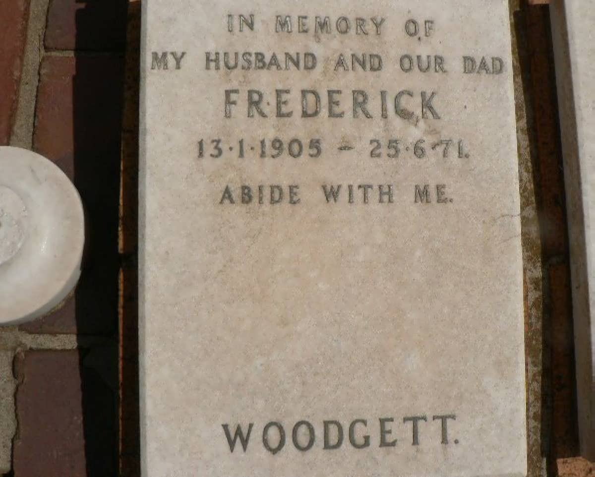 WOODGETT Frederick 1905-1971