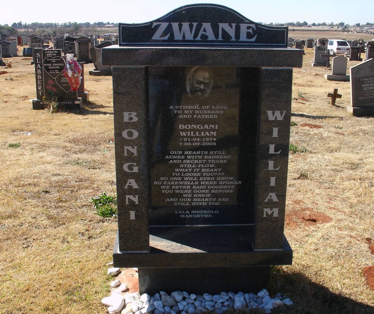 ZWANE Bongani William 1974-2005