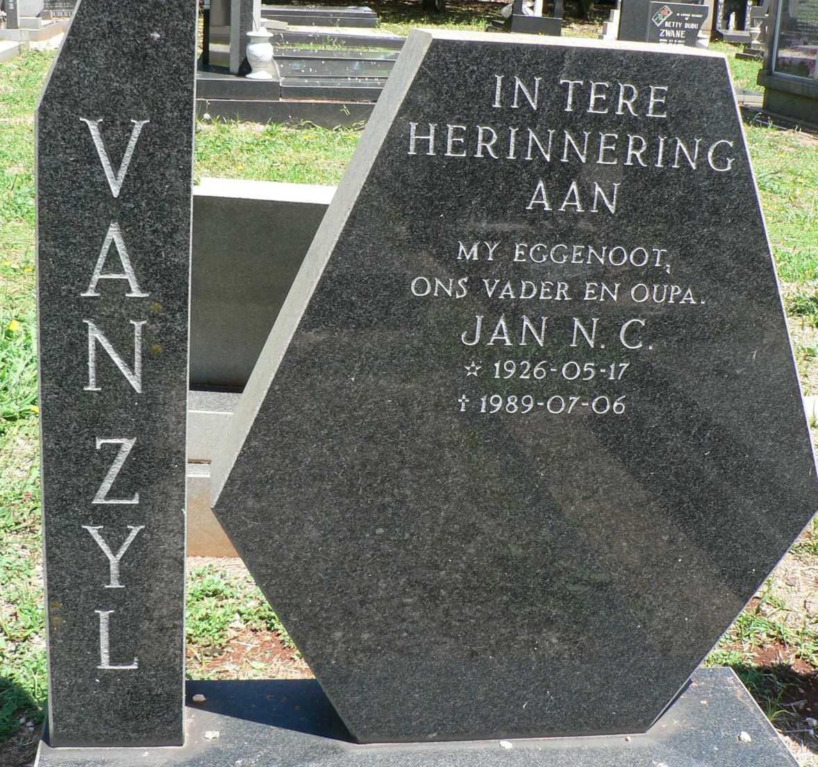 ZYL Jan N.C., van 1926-1989