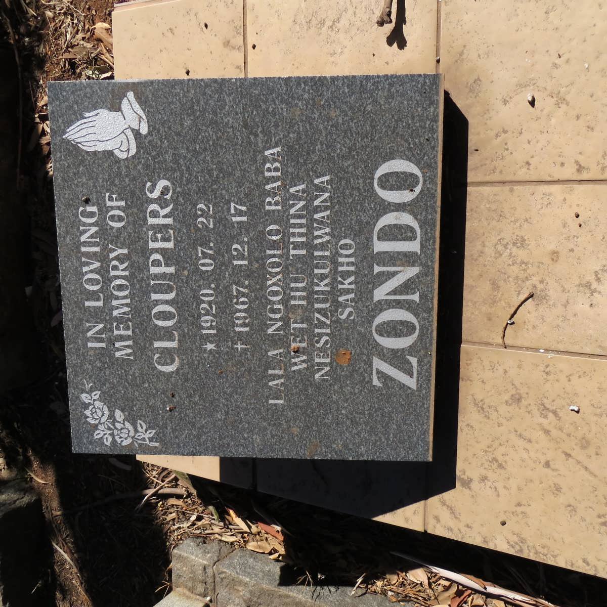 ZONDO Cloupers 1920-1967