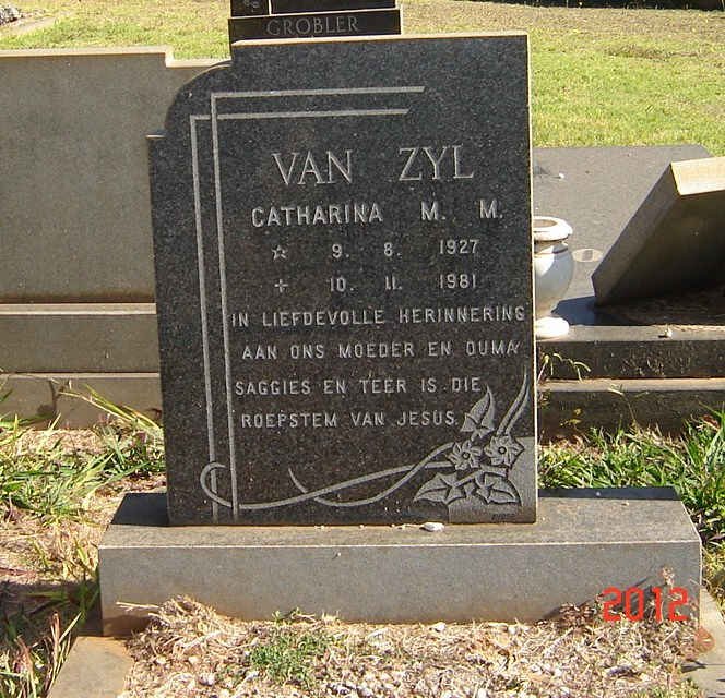 ZYL Catharina M.M., van 1927-1981