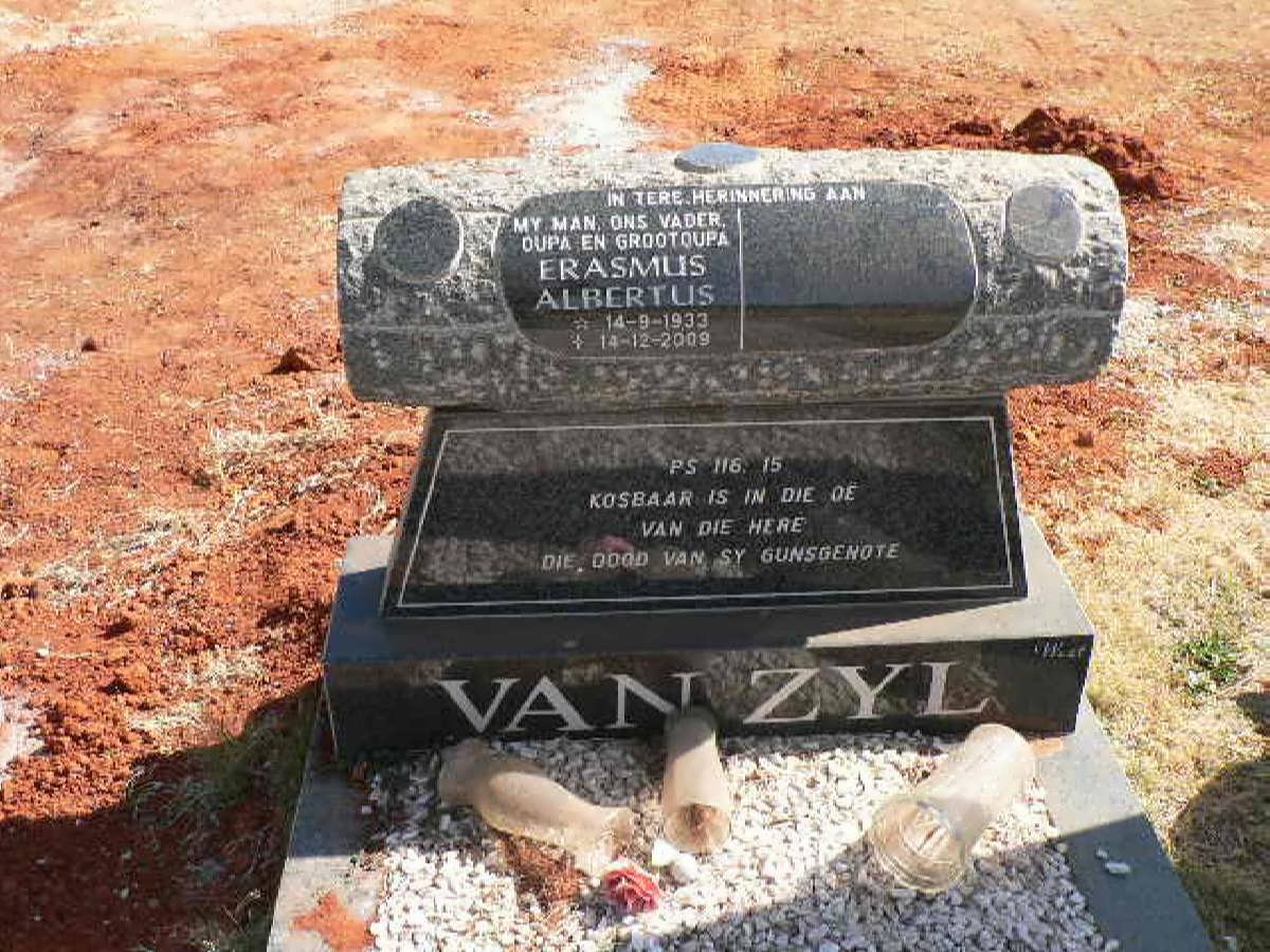 ZYL Erasmus Albertus, van 1933-2009