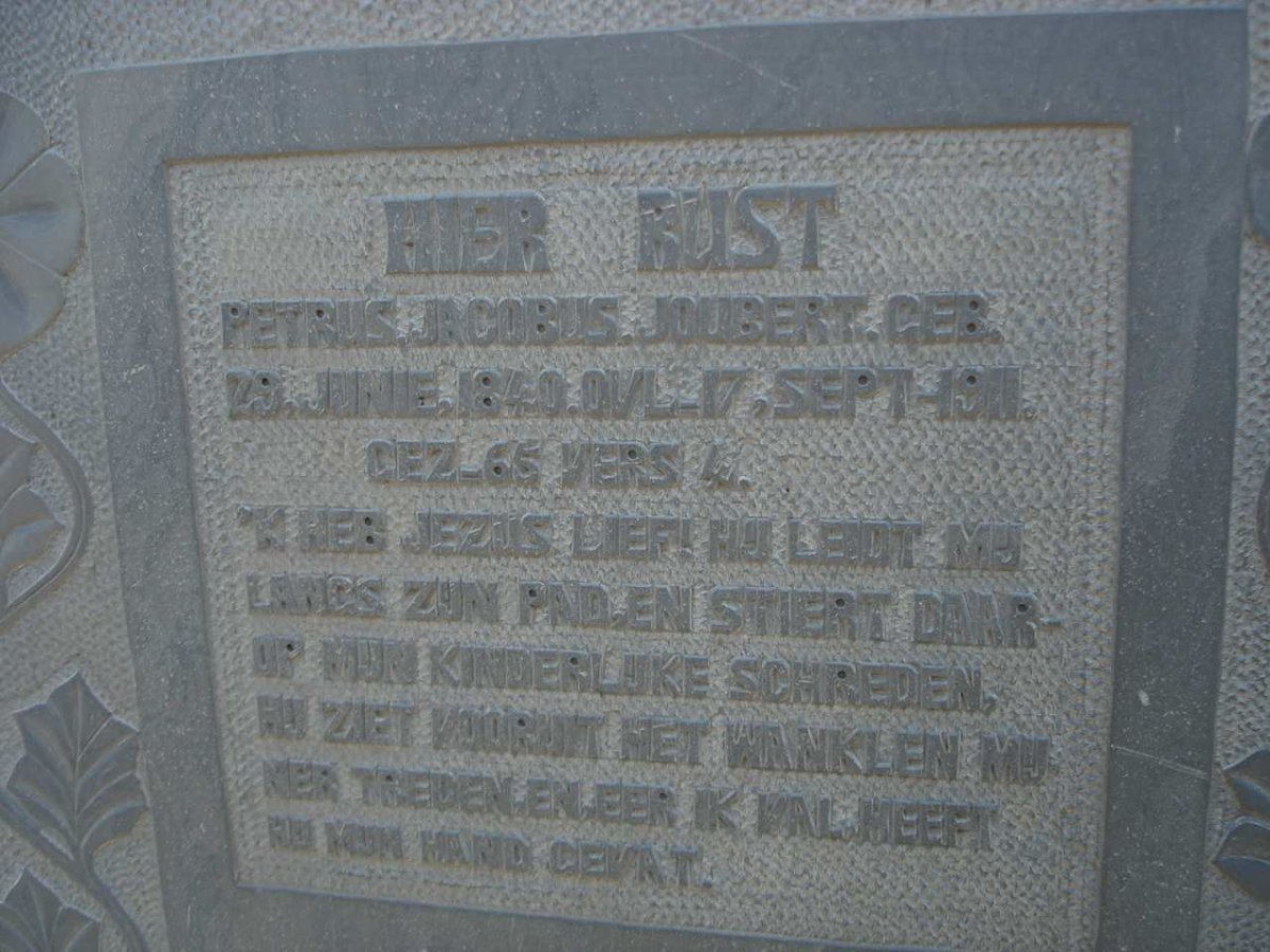JOUBERT Petrus Jacobus 1840-1911