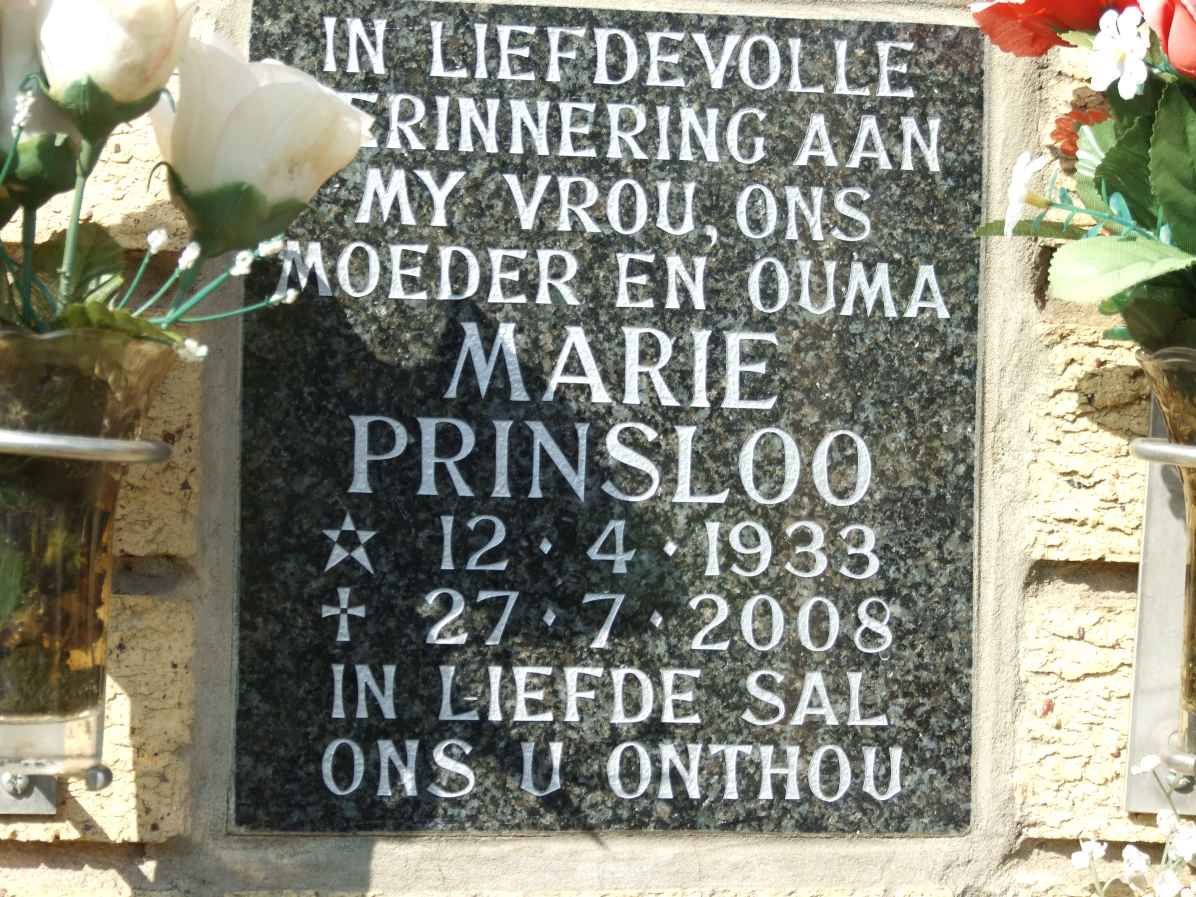 PRINSLOO Marie 1933-2008