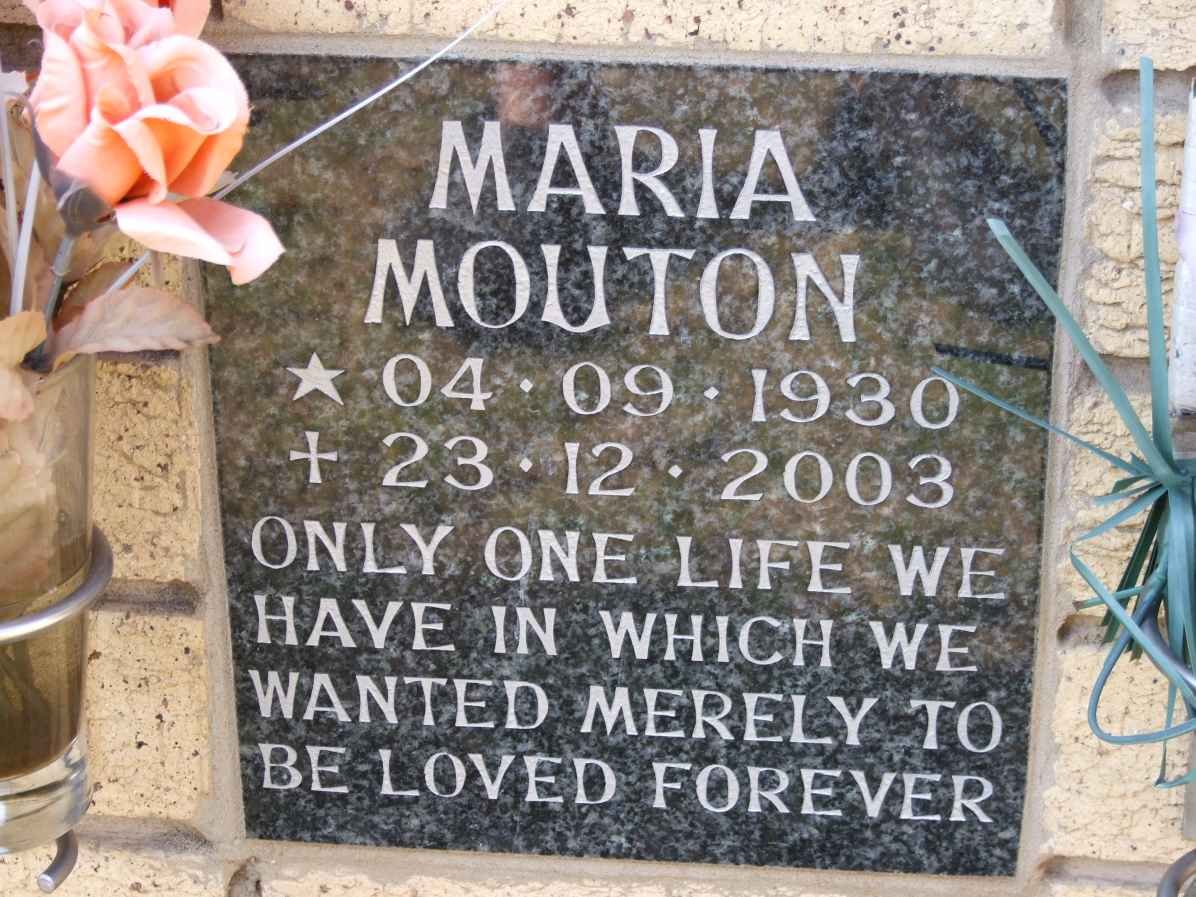 MOUTON Maria 1930-2003