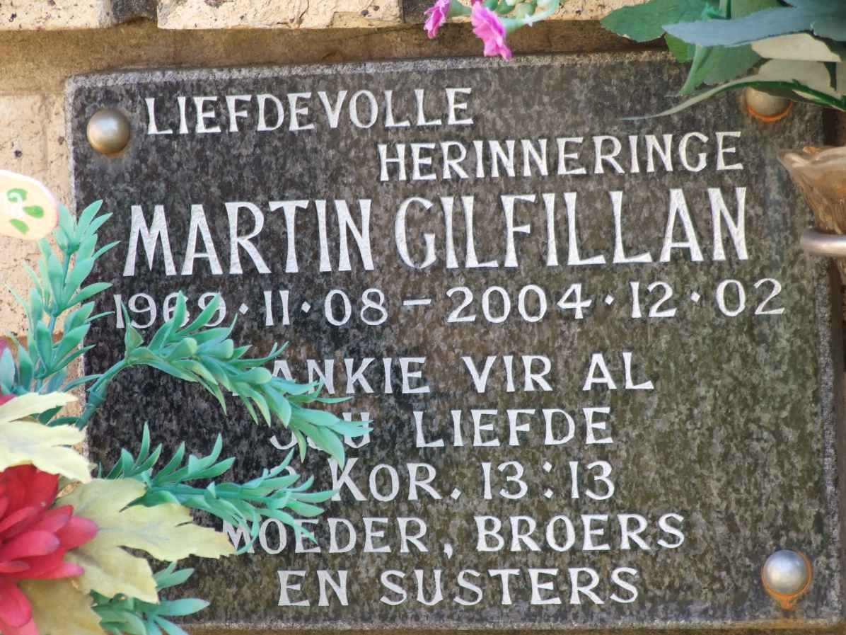 GILFILLAN Martin 1969-2004