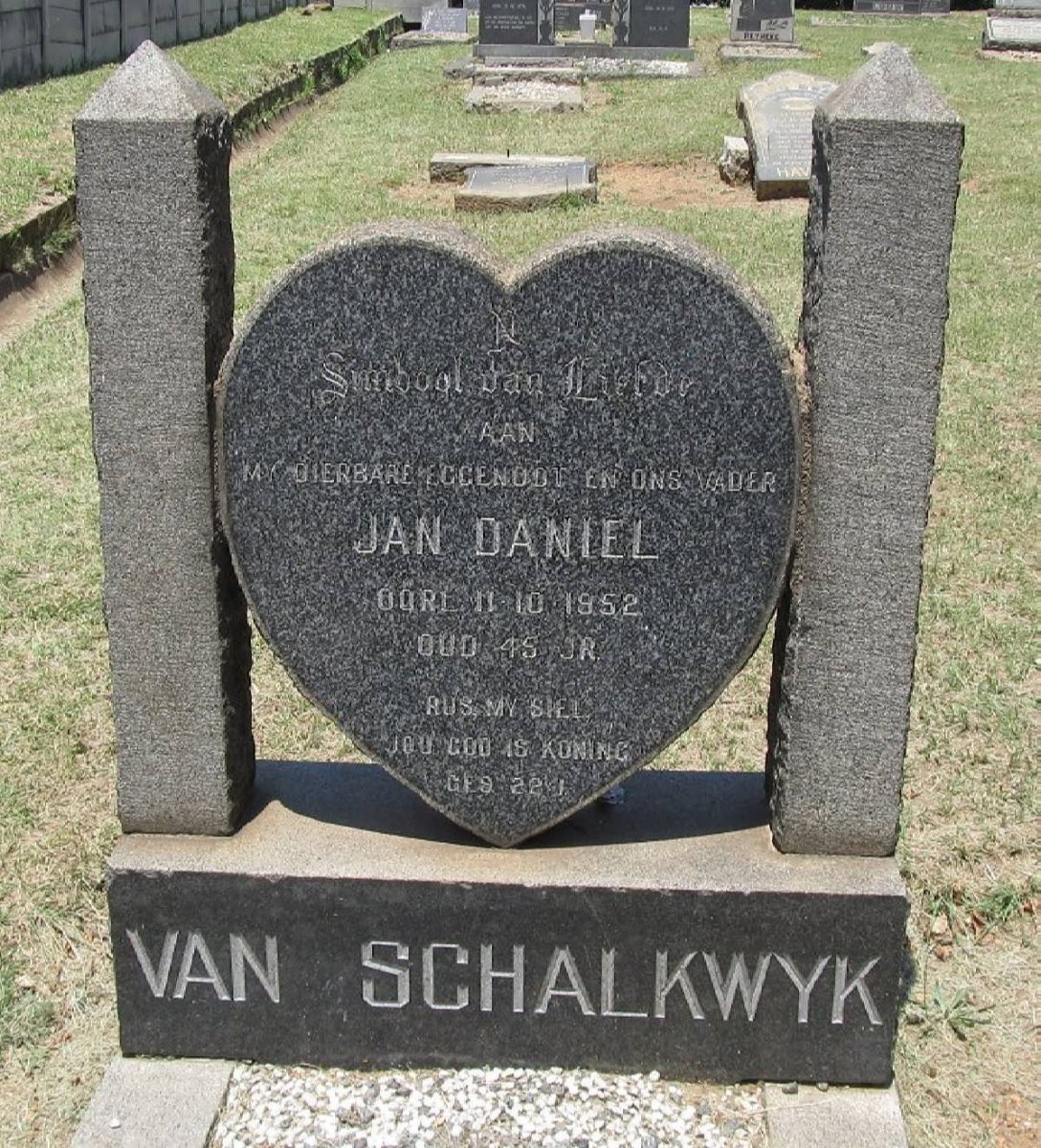 SCHALKWYK Jan Daniel, van -1952