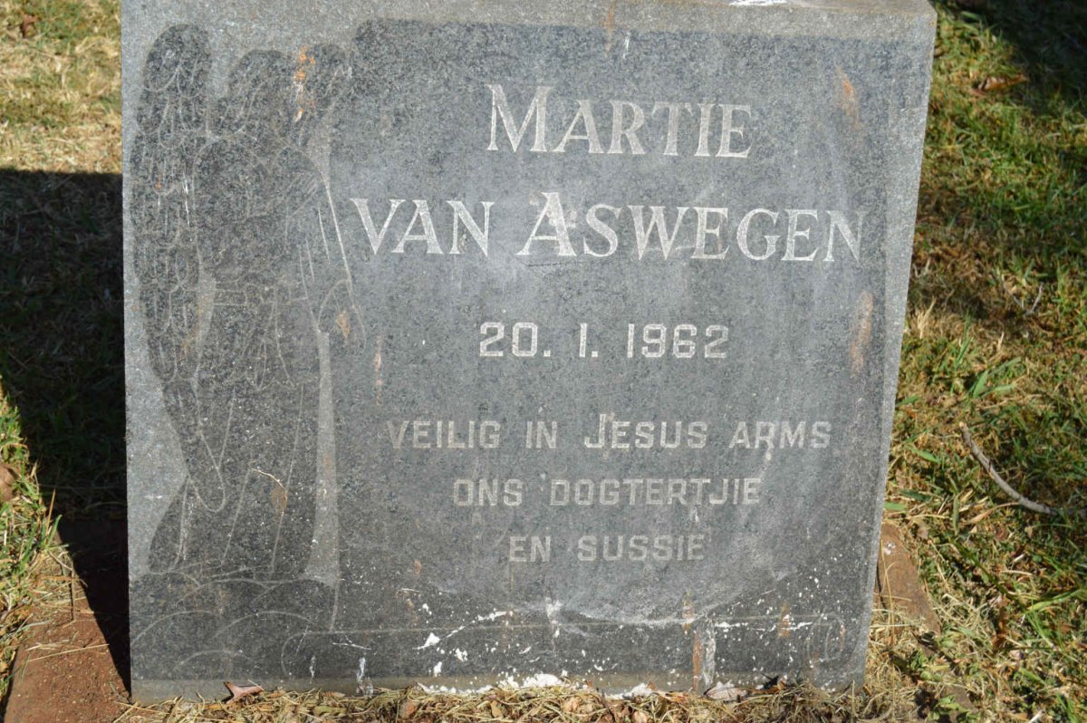 ASWEGEN Martie, van -1962