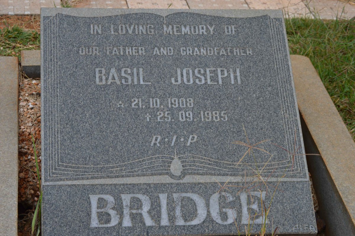 BRIDGE Basil Joseph 1908-1985