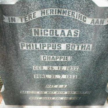 BOTHA Nicolaas Philippus 1892-1953