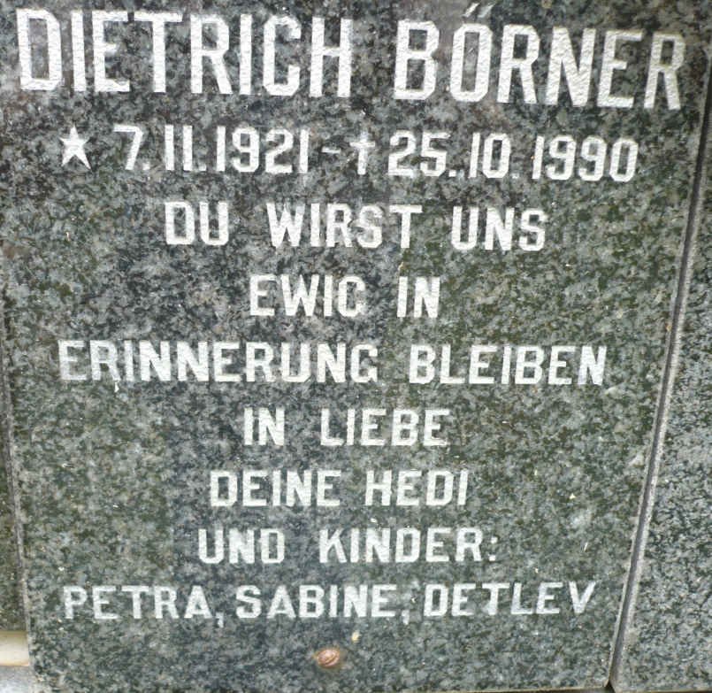 BORNER Dietrich 1921-1990