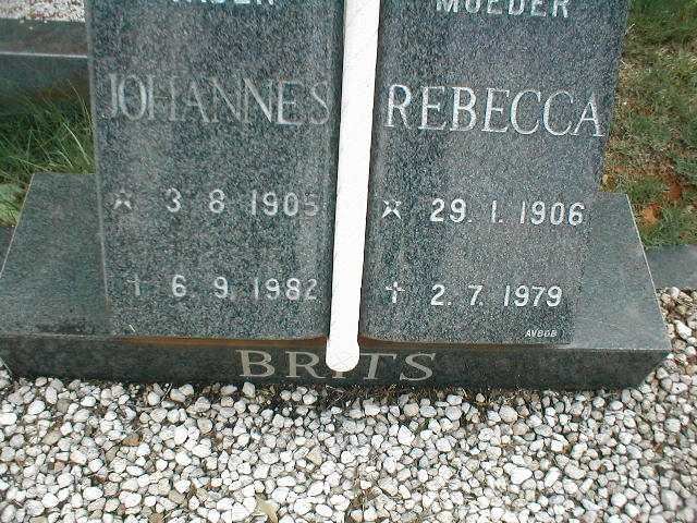 BRITS Johannes 1905-1982 &amp; Rebecca 1906-1979