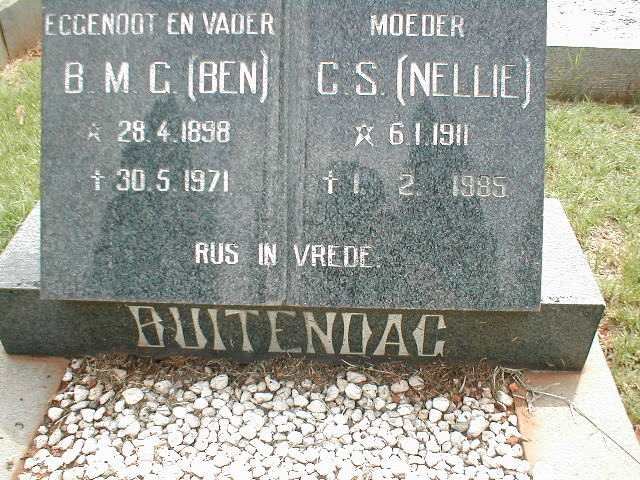 BUITENDAG B.M.G. 1898-1971 &amp; C.S. 1911-1985