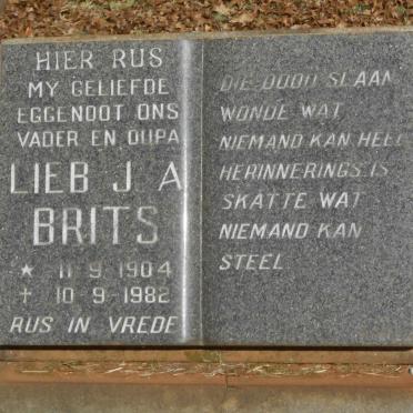 BRITS Lieb J.A. 1904-1982