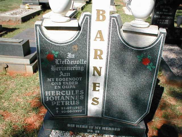 BARNES Hercules Johannes Petrus 1927-1999