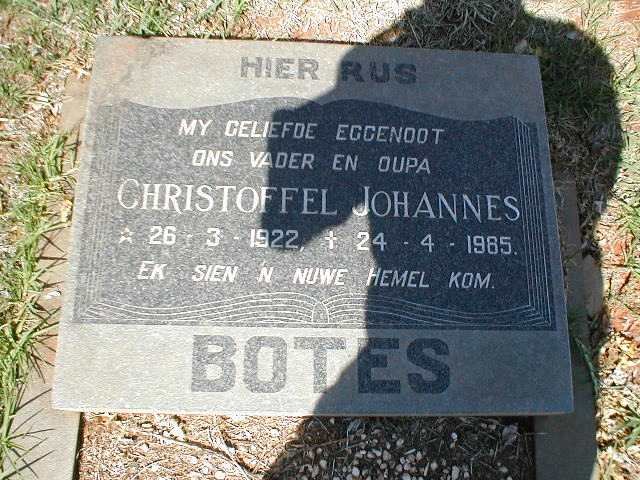 BOTES Christoffel Johannes 1922-1985