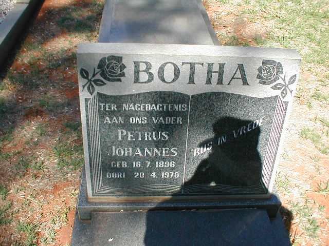 BOTHA Petrus Johannes 1896-1978