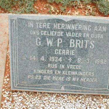 BRITS G.W.P. 1934-1992