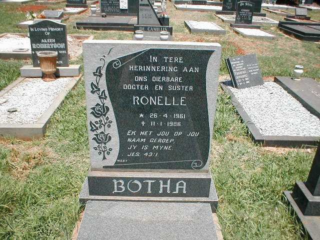 BOTHA Ronelle 1961-1986