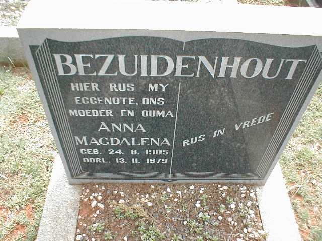 BEZUIDENHOUT Anna Magdalena 1905-1979