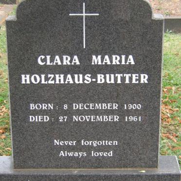 BUTTER Clara Maria, HOLZHAUS 1900-1961