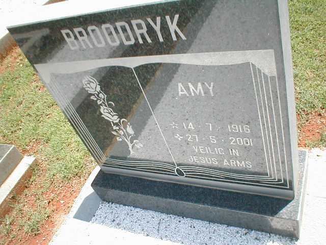 BROODRYK Amy 1916-2001