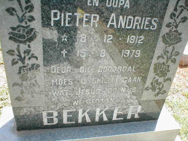 BEKKER Pieter Andries 1912-1979