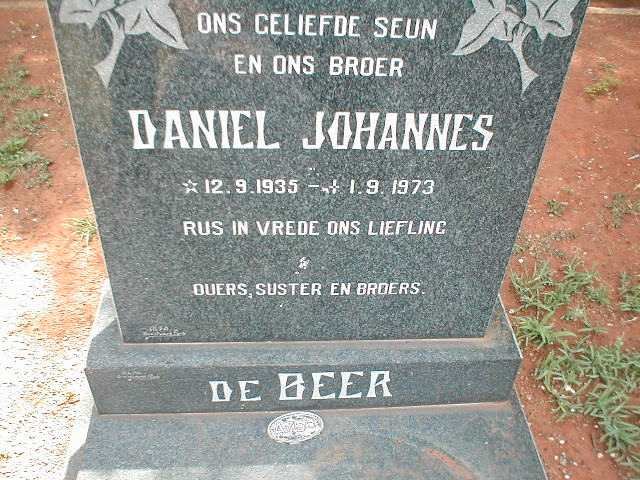 BEER Daniel Johannes, de 1935-1973