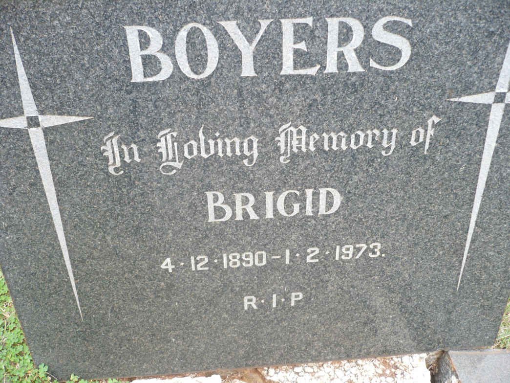BOYERS Brigid 1890-1973