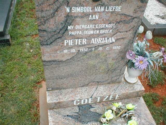 COETZEE Pieter Adriaan 1952-1992