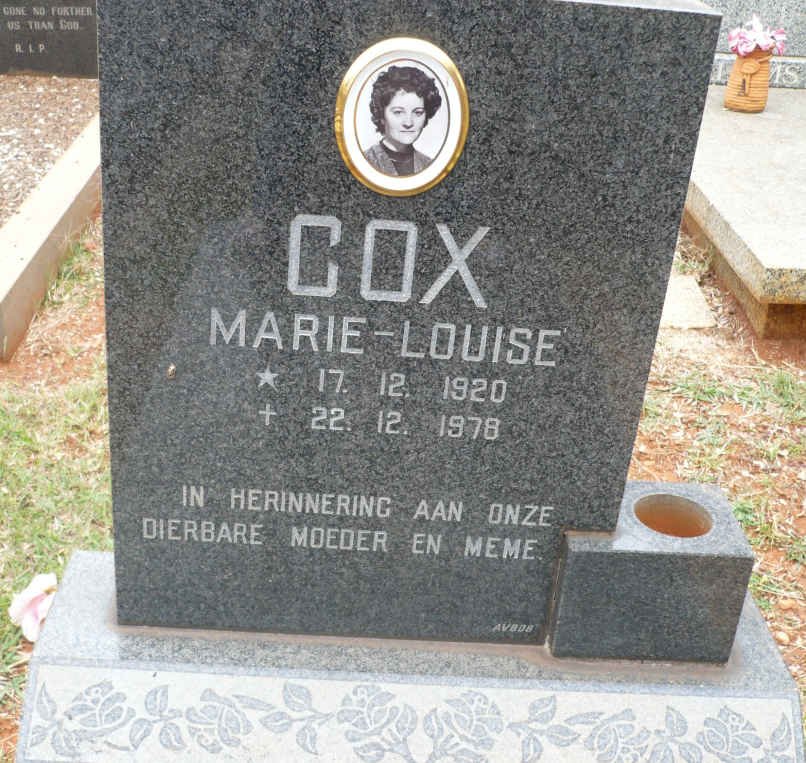 COX Marie-Louise 1920-1978