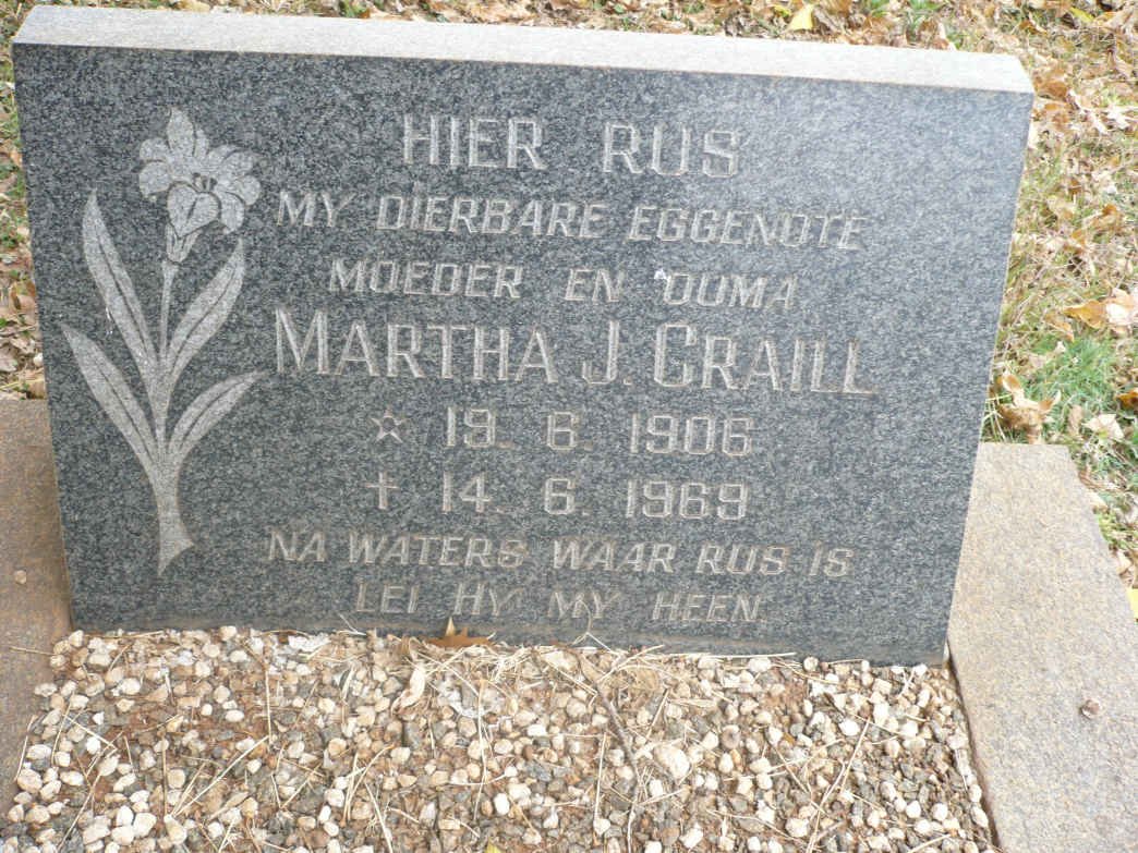 CRAILL Martha J. 1906-1969