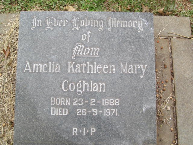 COGHLAN Amelia Kathleen Mary 1888-1971
