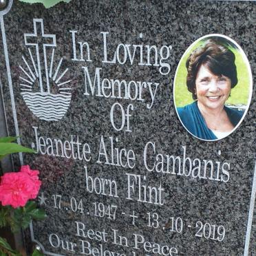CAMBANIS Jeanette Alice nee FLINT 1947-2019